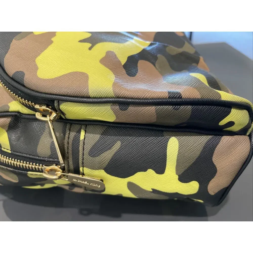 Michael Kors Jet Set Women's Acid Lemon & Green Camo Backpack Rare NWT